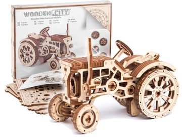 Wooden.City Drewniane Puzzle 3D Traktor