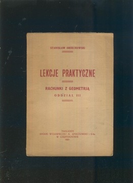 Rachunki z geometrią; Stanisław Orzechowski; 1931