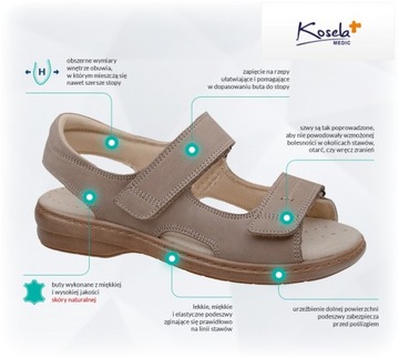 САНДАЛИИ KOSELA MEDIC ИЗ КОЖИ ТОНКОСТЬ -H/K-9154- R.39