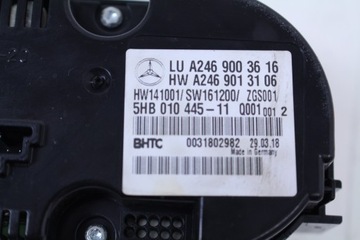 2469003616 PANEL KLIMATIZACE MERCEDES W117