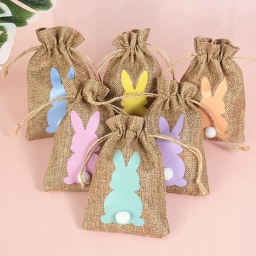 Пасхальный подарочный пакет с кроликом - 10х15см 24шт.