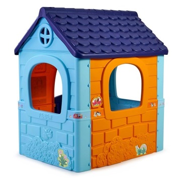 СИНИЙ САДОВЫЙ ДОМИК ДЛЯ ДЕТЕЙ ПЛАСТИКОВЫЙ ФЕВРОВЫЙ СИНИЙ И ТВЕРДЫЙ БИНГО