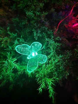 СВЕТОДИОДНАЯ СОЛНЕЧНАЯ ЛАМПА ГИРЛАНД-БАБОЧКА НАКАЧИВАЕМАЯ, РАЗНОЦВЕТНАЯ RGB