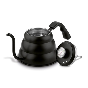 CZAJNIK z termometrem 1L CZARNY czajnik stal nierdzewna Barista Konighoffer