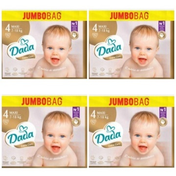 Pieluchy DADA 4 ExtraCare Pampersy Jumbo bag 328sz