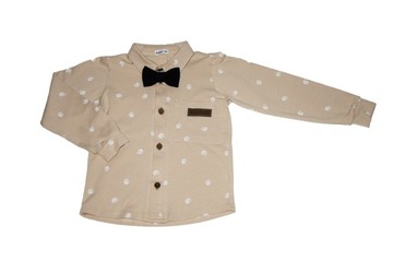 KOSZULA BEŻOWA W ŚLIMACZKI 122