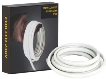 Taśma NEON COB LED 230V na metry 320LED/m 15W/m IP65 BIAŁA ZIMNA