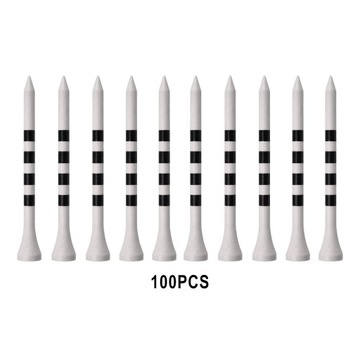 Bambusowe koszulki golfowe w paski, 100 sztuk, niełamliwe, długie, 83 mm,