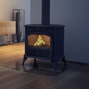 ОТДЕЛЬНО СТОЯЩАЯ ЧУГУННАЯ ПЕЧЬ KOZA K6 8 кВт ecodesign + КОМПЛЕКТ ДЛЯ ПОДКЛЮЧЕНИЯ