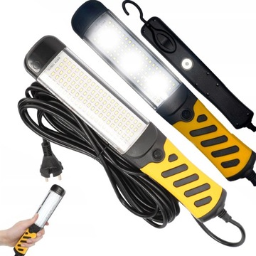 SIECIOWA WARSZTATOWA LATARKA 100 LED LAMPA KABEL 8M + MAGNES HAK