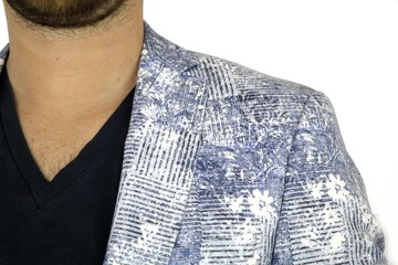 GIOVANNI PERA Marynarka męska D011 kwiaty 48 S