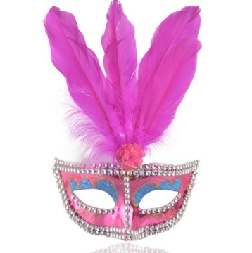 Маска для глаз (венецианская) перья ВЕНЕЦИЯ Фотобудка Курица Карнавал