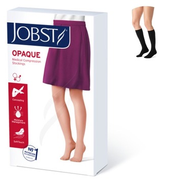 JOBST Podkolanówki Opaque Petite CCL1 czarny III