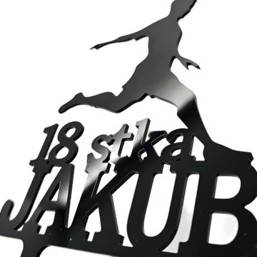 Топпер для торта с ФУТБОЛИСТОМ по имени ИМЯ НОМЕР ФУТБОЛИСТИКА футбол