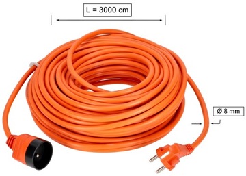 СТРОИТЕЛЬНЫЙ САДОВЫЙ УДЛИНИТЕЛЬ 30 м, ТОЛЩИНА 3 x 2,5 мм