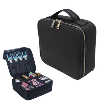Дорожный косметичка из искусственной кожи, черный