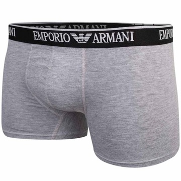 Męskie bokserki majtki EMPORIO ARMANI 3P czarne, granatowe, szare L