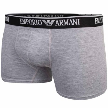 Męskie bokserki majtki EMPORIO ARMANI 3P czarne, granatowe, szare XL
