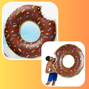 НАДУВНОЕ КОЛЕСО ДЛЯ ПЛАВАНИЯ В БАССЕЙНЕ, КОРИЧНЕВЫЙ МАТРАС 90 СМ XXL