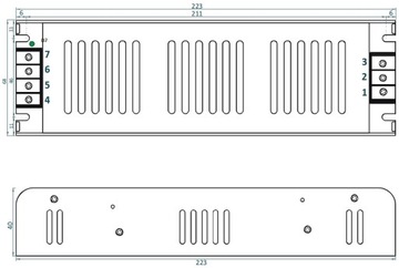 ZASILACZ MODUŁOWY 12V 17A 200W TAŚM LED MONTAŻOWY
