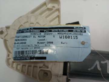 MERCEDES B TŘÍDA W245 A W169 2006 MOTOREK OKNO LEVÝ PŘEDNÍ A1698201742 EU