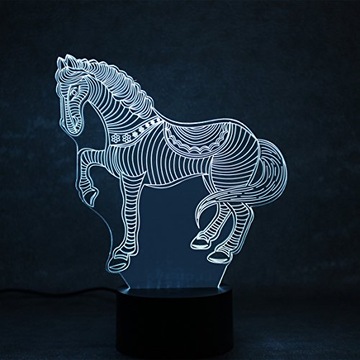 ЛОШАДЬ 3D LED НОЧНИК + ПУЛЬТ в подарок