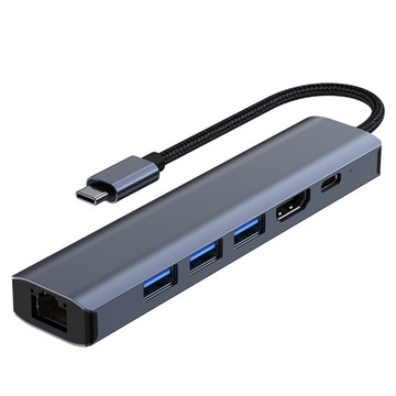 BYL-2210 Адаптер USB-C/Type-C к USB-концентратору 6 в 1