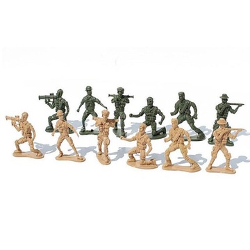 Набор игрушек времен Второй Мировой Войны, 158 шт., длина 5 см, с различными аксессуарами.