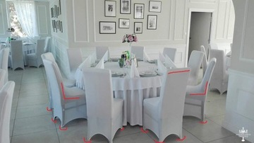 эластичные чехлы на стулья, белые, УНИВЕРСАЛЬНЫЕ