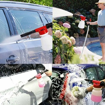 AUTOMATYCZNY NISKOCIŚNIENIOWY PAS CZYSZCZĄCY PISTOLETU PIANY 1L 4ADAPTERY