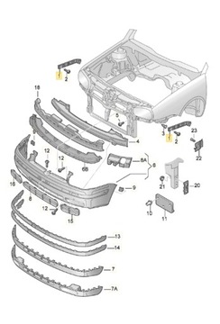 VW GOLF IV 4 VÝZTUHA NÁRAZNÍKU LEVÝ PRAVÝ SADA KPL