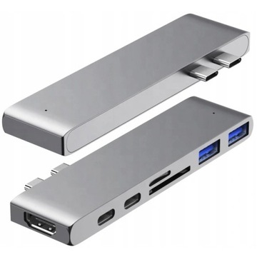 Адаптер HUB 7in1 USB-C HDMI 4K SD Macbook Pro / Air