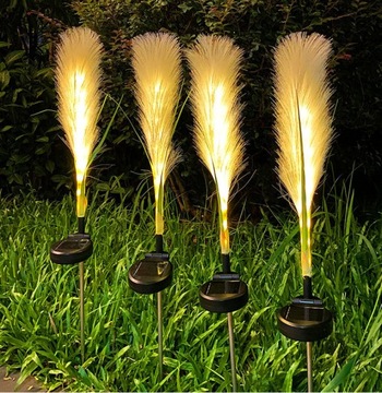 СОЛНЕЧНАЯ СВЕТОДИОДНАЯ САДОВАЯ ЛАМПА PAMPASS GRASS LIGHT DECORATION 2 шт.