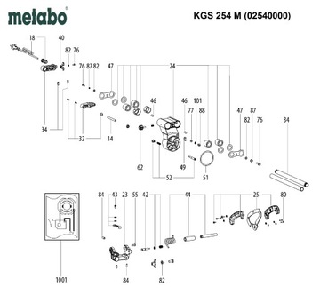 Metabo używany wentylator do wirnika do piły ukosowej KGS 254 M