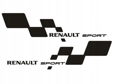 NAKLEJKI RENAULT SPORT CLIO MEGANE 45x15cm KOMPLET