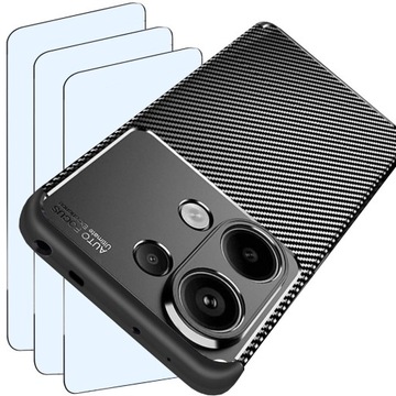 ETUI FX CARBON DO XIAOMI REDMI NOTE 13 PRO 5G + 3x SZKŁO