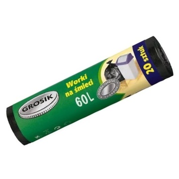 Grosik worki na śmieci HD 60L 20szt