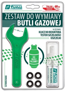 KLUCZ TESTER Zestaw Famas do wymiany butli gazowej