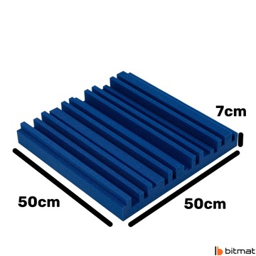 Ciemnoniebieski panel akustyczny EQUALIZER na ścianę kaseton sufitowy 7cm
