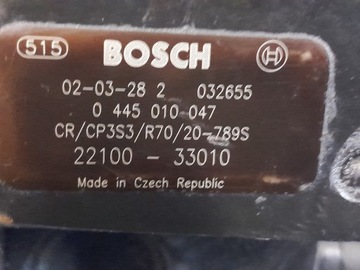 TOYOTA OE 0445010047 ČERPADLO VSTŘIKOVAČE