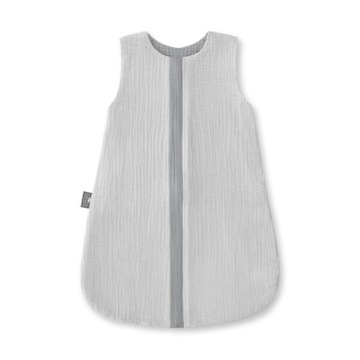 Двусторонний муслиновый спальный мешок (0-4 м), темно-серый - Sleepee