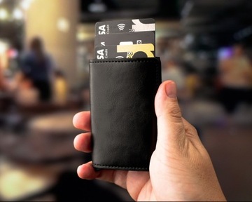 Кошелек с карточным механизмом доступа, RFID, маленький