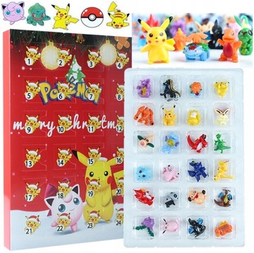 POKEMON KALENDARZ ADWENTOWY FIGURKI ZABAWKI 24SZT