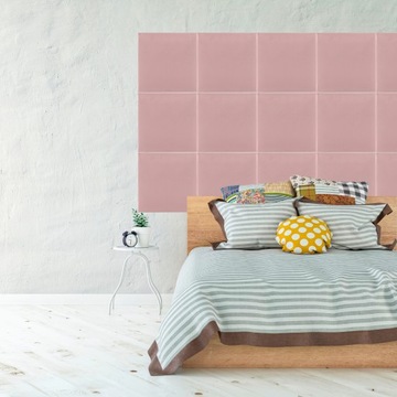 Мягкие стеновые панели 40х40 КВАДРАТ РОЗОВЫЙ Мягкий Велюр