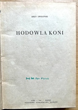 HODOWLA KONI - JERZY ZWOLIŃSKI