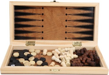 Деревянная шахматная коробка Chessboard Шашки 3в1 Chessboard Z