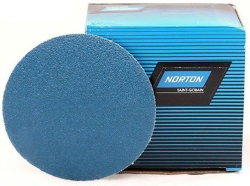 KRĄŻEK ŚCIERNY PAPIER NA RZEP CYRKON NORTON 125 INOX P60 50szt