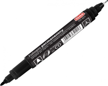 ДВУХСТОРОННИЙ МАРКЕР ДЛЯ CD 0,5 и 1 мм TOMA ЧЕРНЫЙ