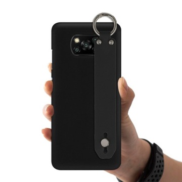 Etui Matowe Pasek Do XIAOMI POCO X3 Czarny Case