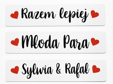 Декоративные свадебные таблички по индивидуальному заказу, 2 шт.